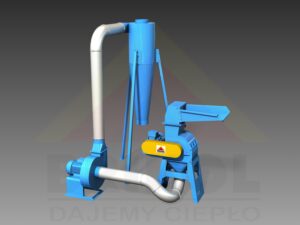 młyn bijakowy MB4 stacjonarny pneumatyczny pełen zestaw Brikol