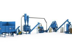 linia peletująca BS1500 automatyczna workownica robot układający automatyczna owijarka Brikol