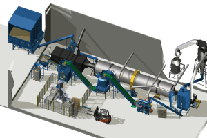 linia peletująca BT2000 CNC automatyczna workownica robot układający automatyczna owijarka filtrowymiennik Brikol